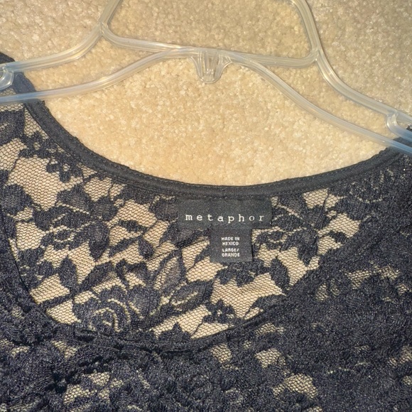 Metaphor Black Lace Women's Blouse - Picture 2 of 3